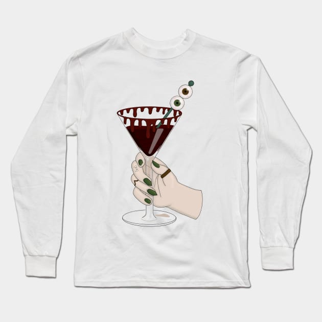 Vampire Martini Long Sleeve T-Shirt by BugHellerman